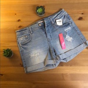 Charlotte Russe • blue jean denim shorts